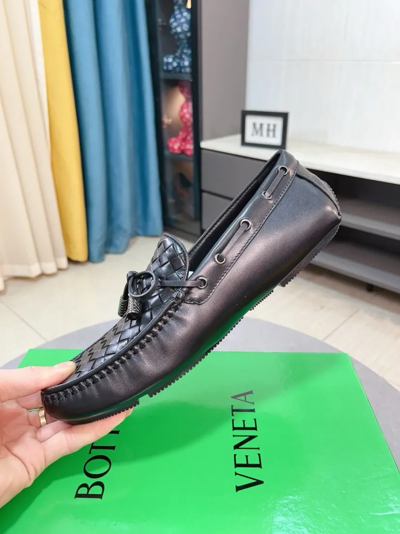Ex-factory price 420🌹🌹【Super comfortable soft sole BV woven beanie shoes】Fashion hot style ⭐️⭐️⭐️BV Men's casual shoes 🎈High-quality cowhide upper, woven cowhide upper with metal buckle decoration, perfect fit, full of personality and fashionable charm, genuine leather lining ⚠️⚠️Flexible and lightweight outsole, fashionable and handsome, size: 38-44, 37+45 can be customized